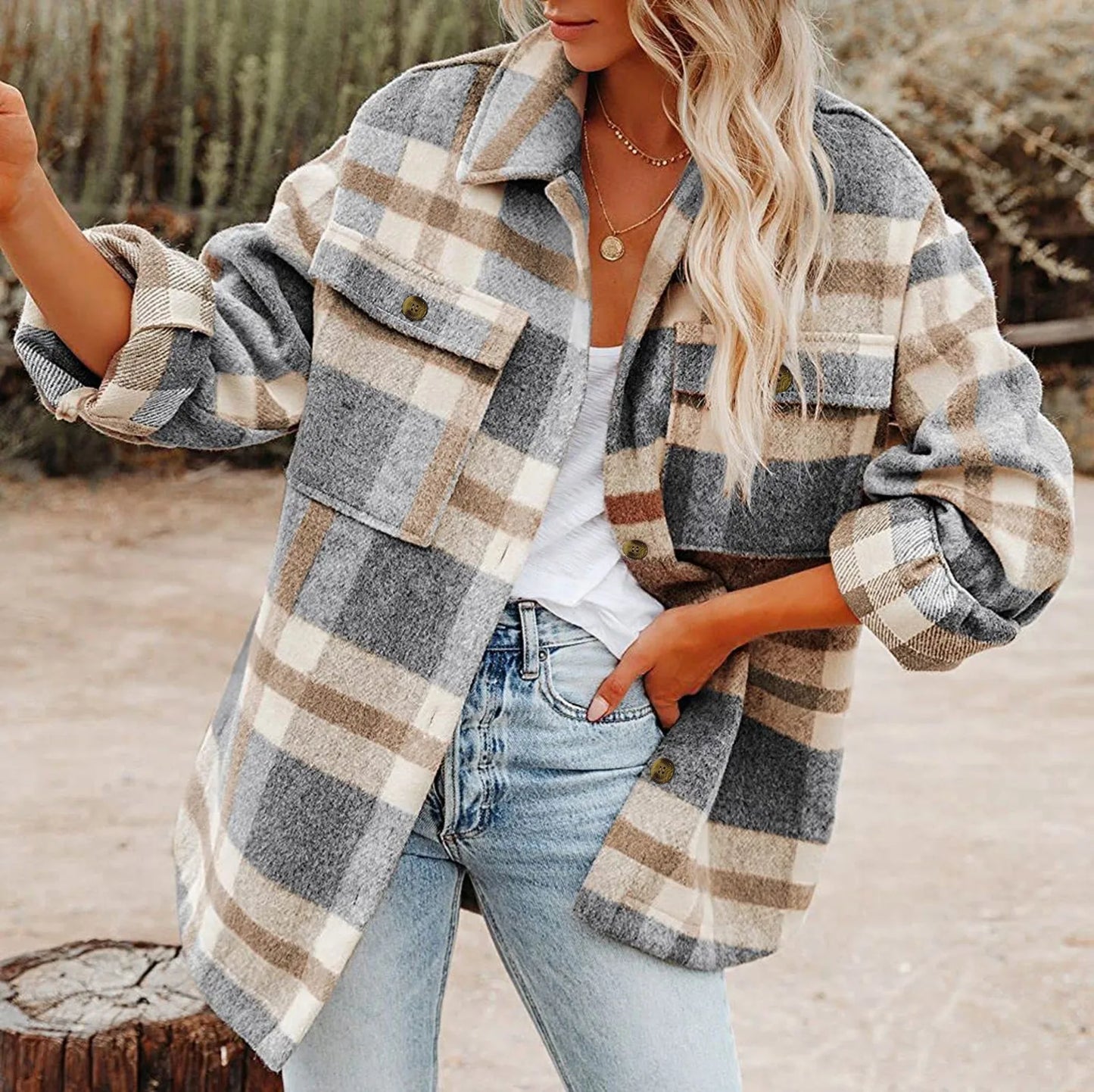 Women's Autumn Plaid Flannel