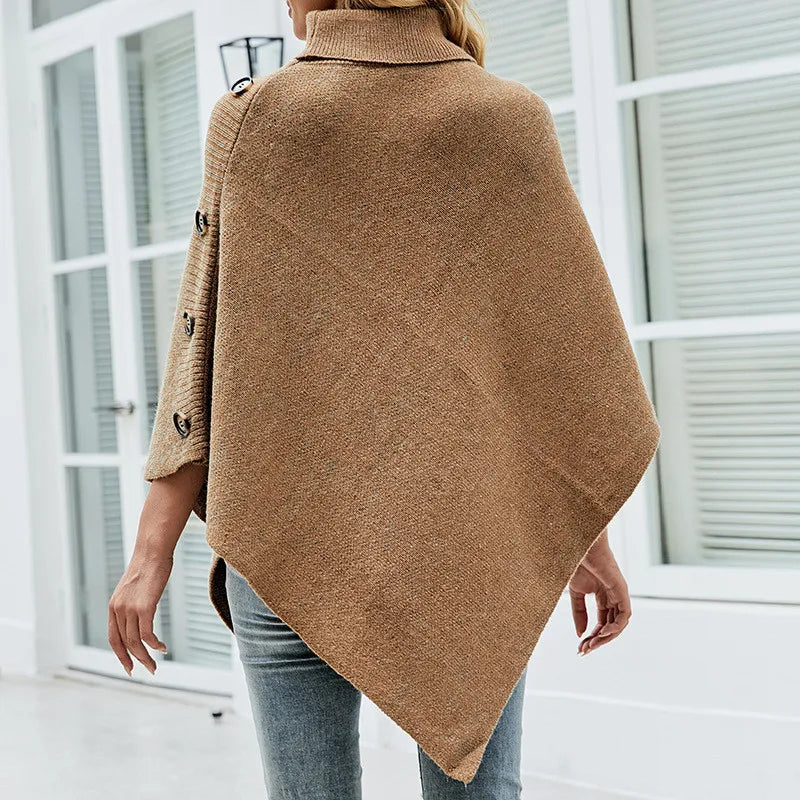 Over Sized Knitted Poncho Style Sweater