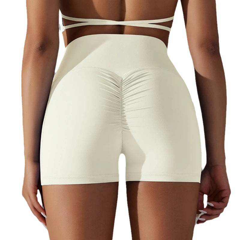 Seamless Sports Shorts V-waist High Waist