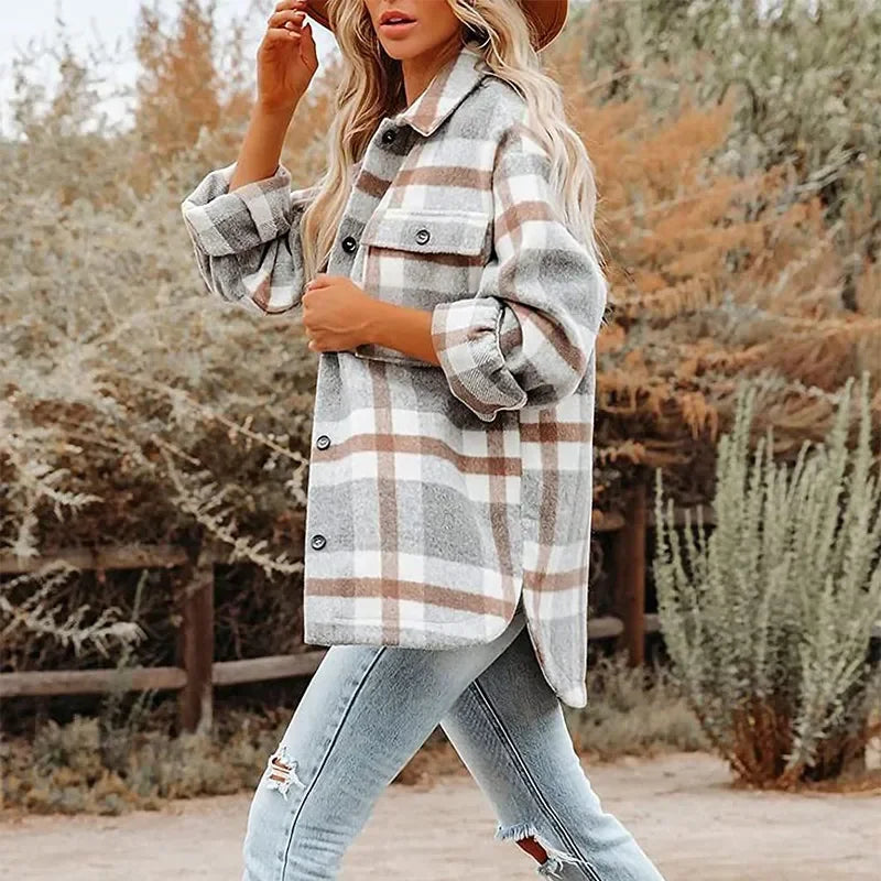 Women's Autumn Plaid Flannel