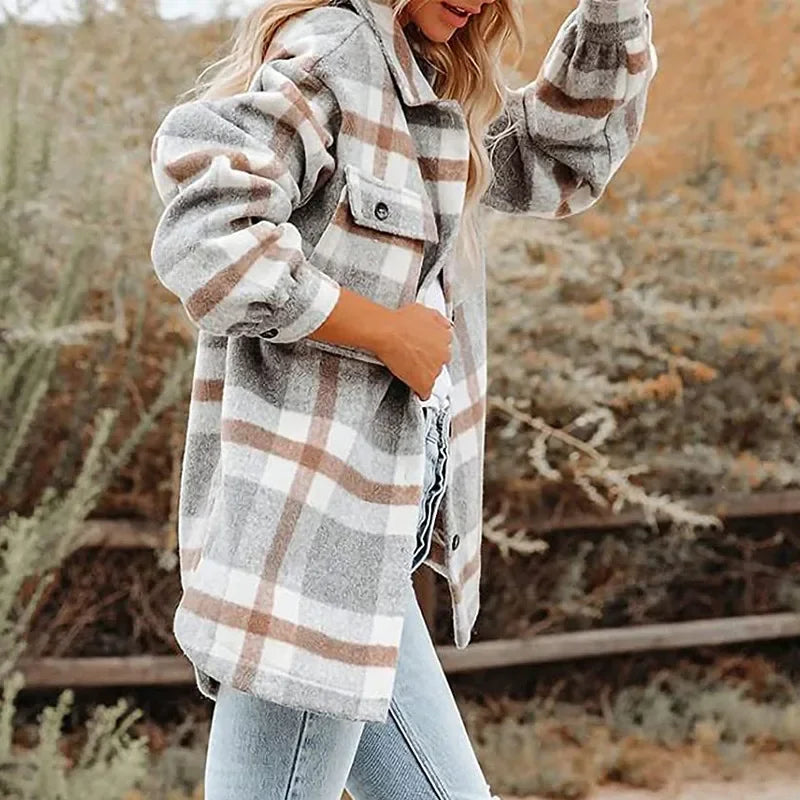 Women's Autumn Plaid Flannel